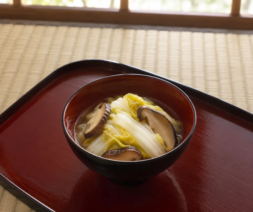 白菜としいたけの含め煮の完成イメージ
