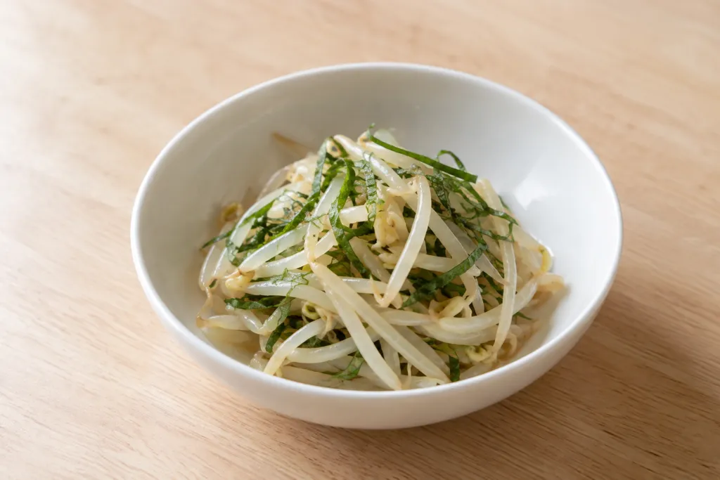 もやしと大葉の中華和えの完成イメージ