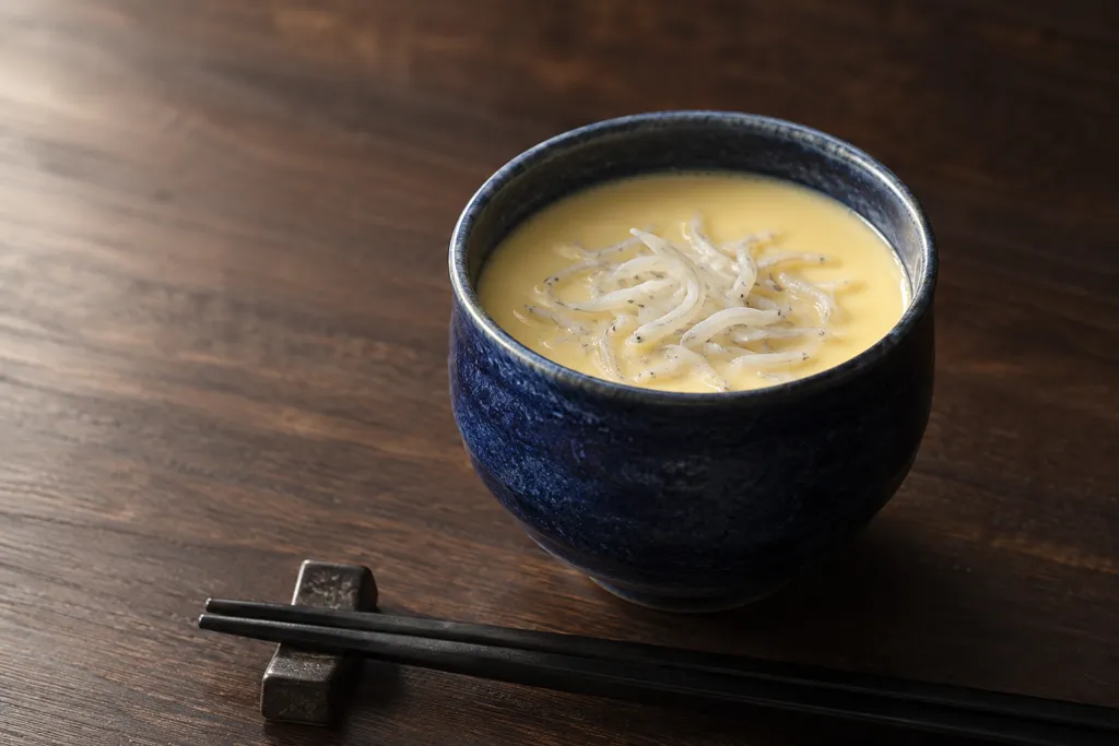 しらすの茶碗蒸しの完成イメージ