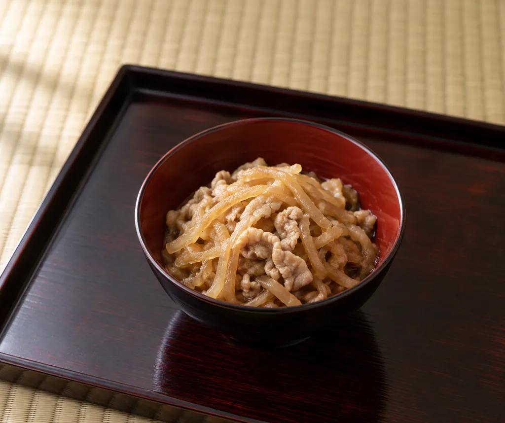 切り干し大根と豚こま肉の煮物の完成イメージ