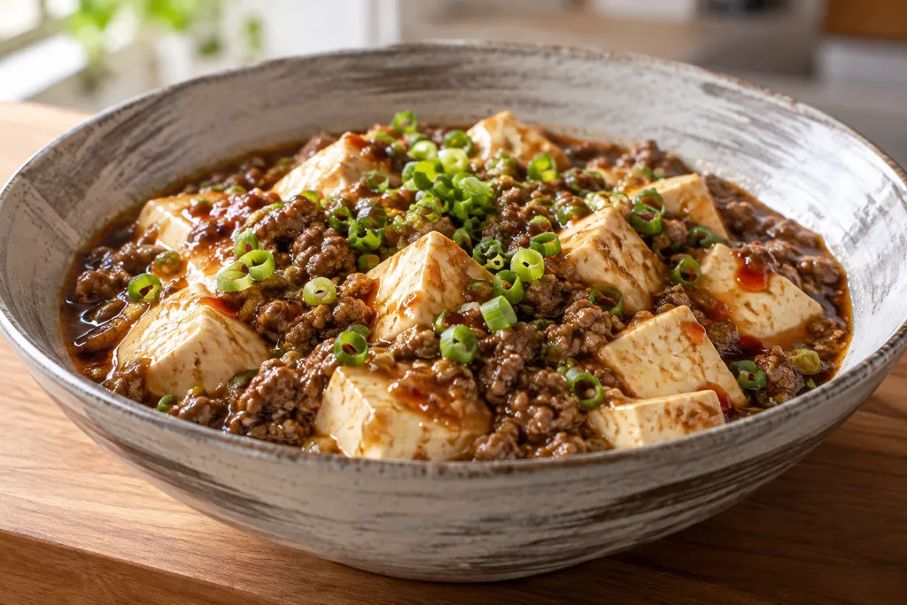 牛ひき肉とねぎの麻婆豆腐の完成イメージ
