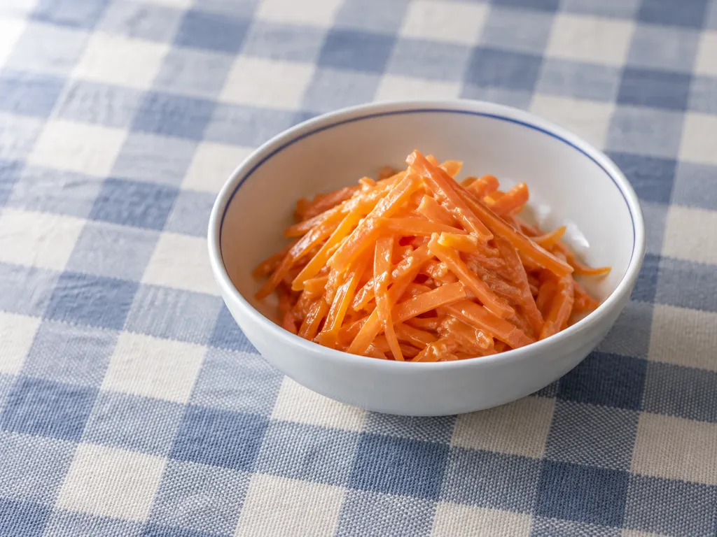 にんじんの酢味噌和えの完成イメージ