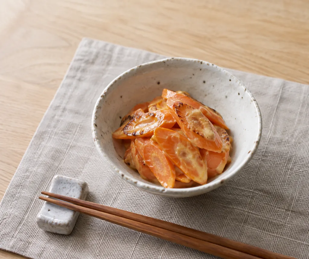にんじんの味噌マヨ焼きの完成イメージ