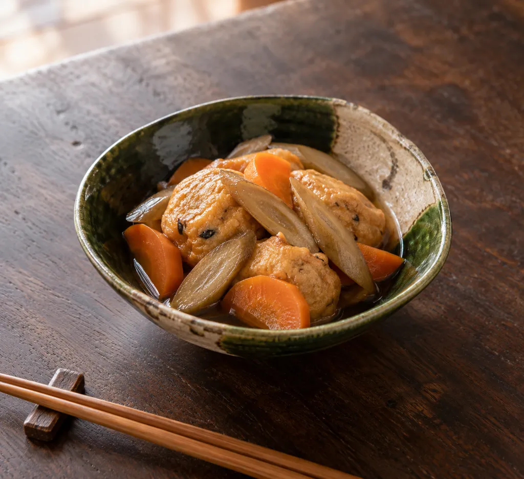 がんもどきとごぼうの煮物の完成イメージ