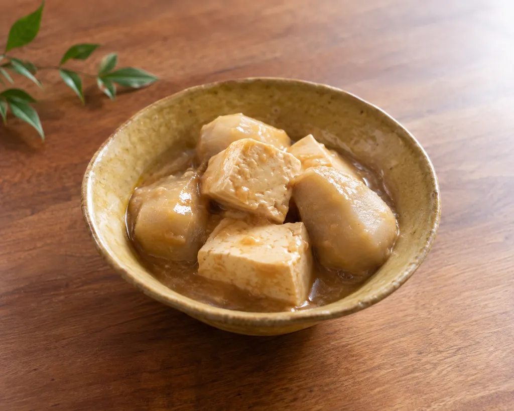 豆腐と里芋のこっくり味噌煮の完成イメージ