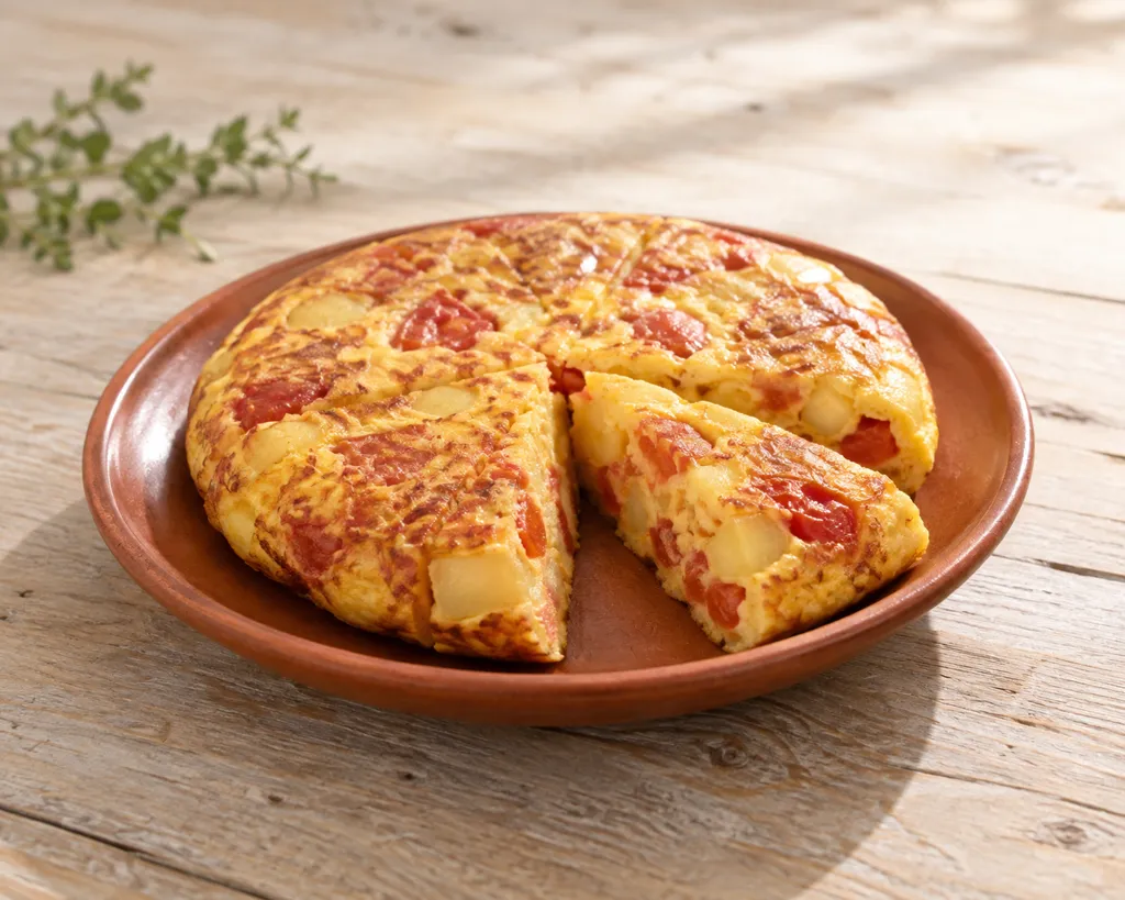 じゃがいもとトマトのスペイン風卵焼きの完成イメージ