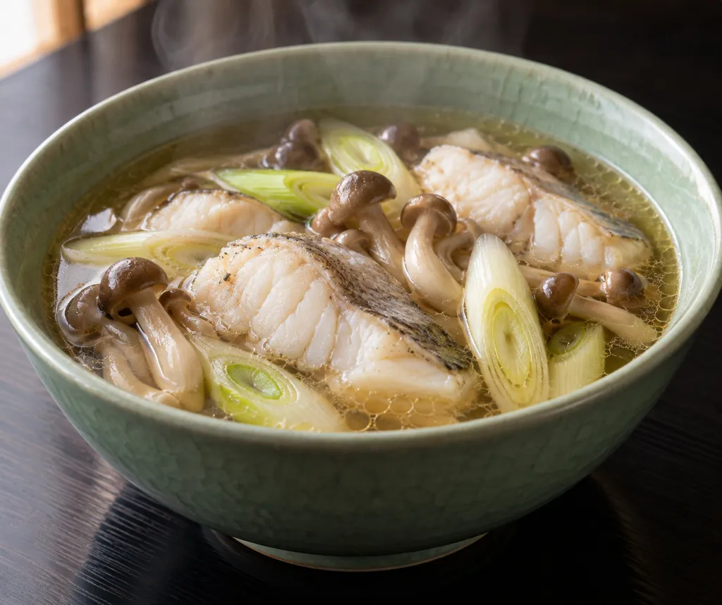 かれいとねぎの酸味中華風鍋の完成イメージ