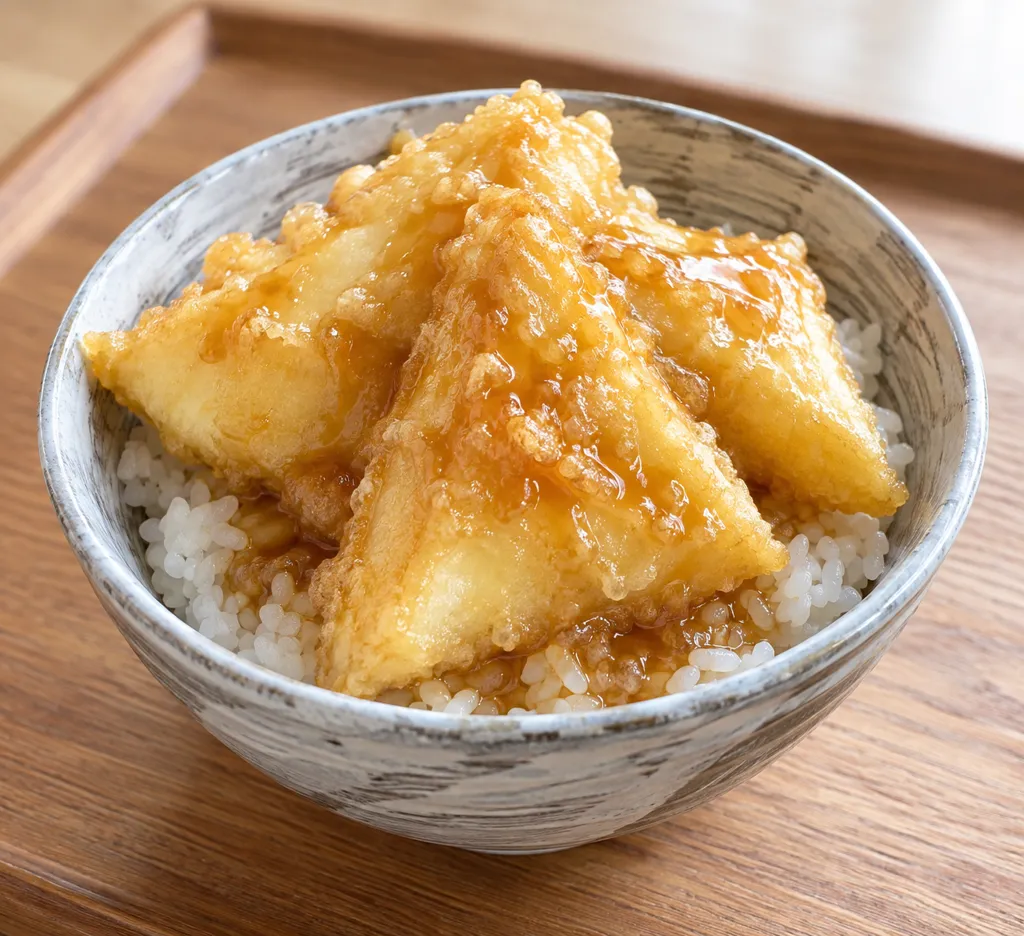 あじの甘酢天丼の完成イメージ