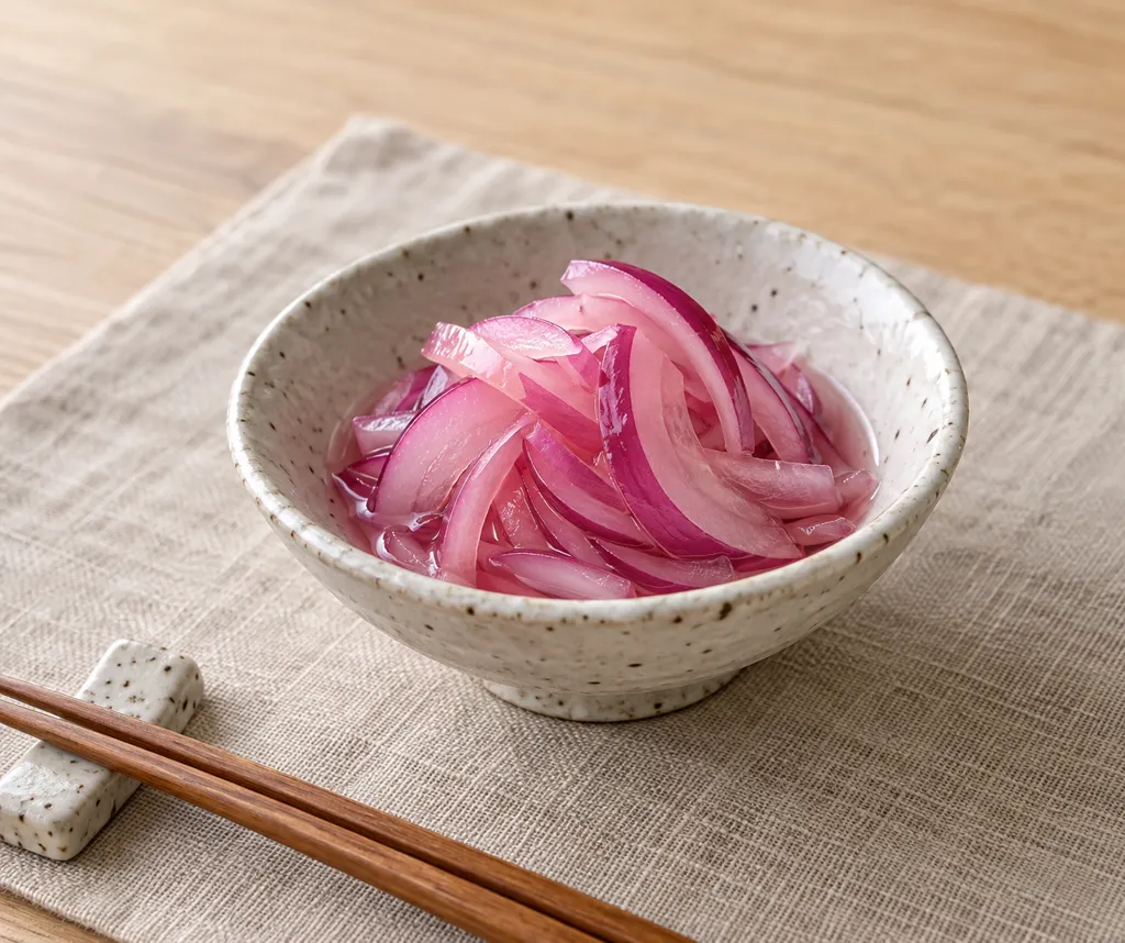 紫玉ねぎのだし浅漬けの完成イメージ