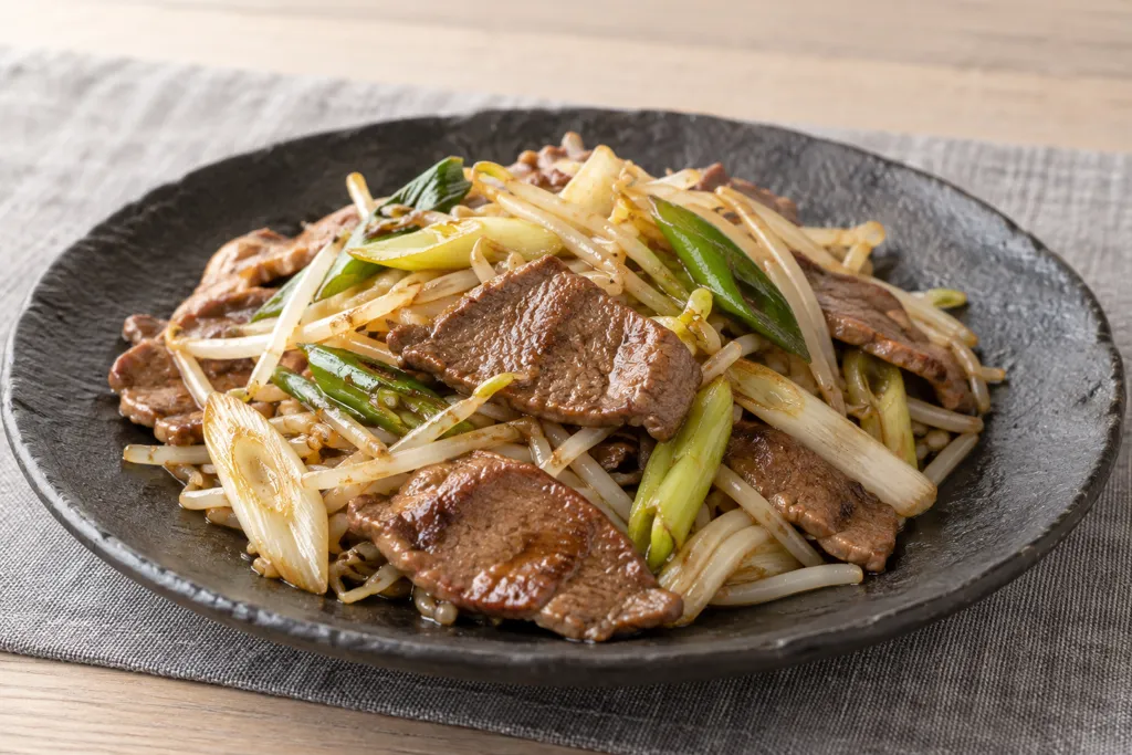 牛タンとねぎのごま炒めの完成イメージ