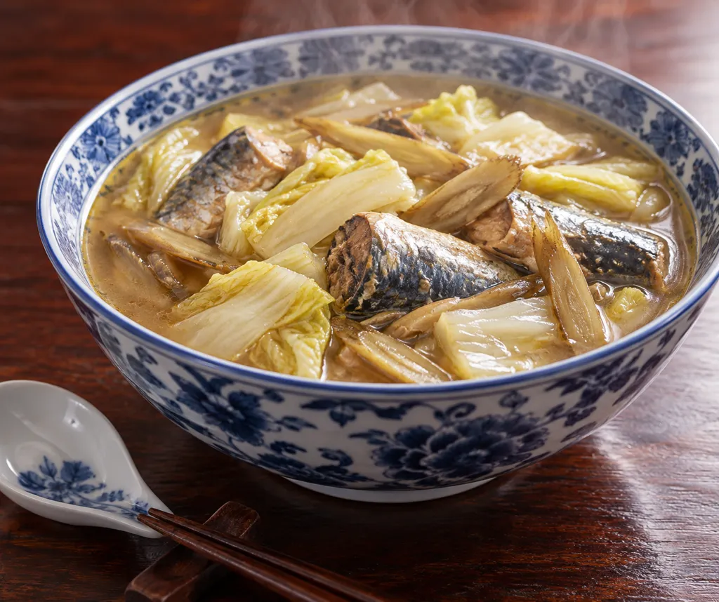 いわしとごぼうの酸菜風鍋の完成イメージ