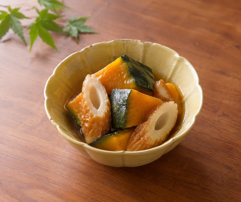 かぼちゃとちくわの煮物の完成イメージ