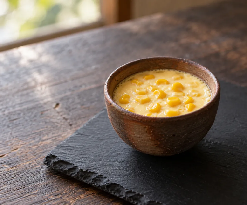 とうもろこしの冷やし茶碗蒸しの完成イメージ