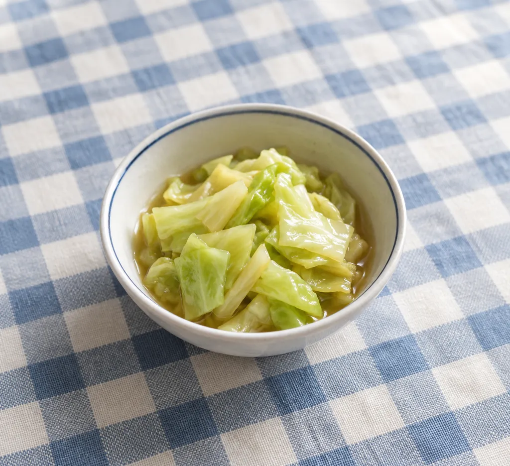 キャベツのレンジおひたしの完成イメージ