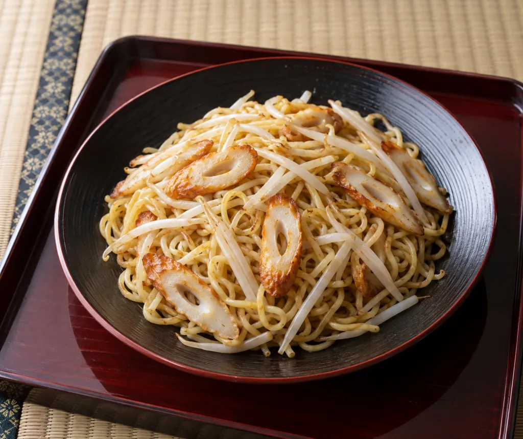 ちくわともやしの塩焼きそばの完成イメージ