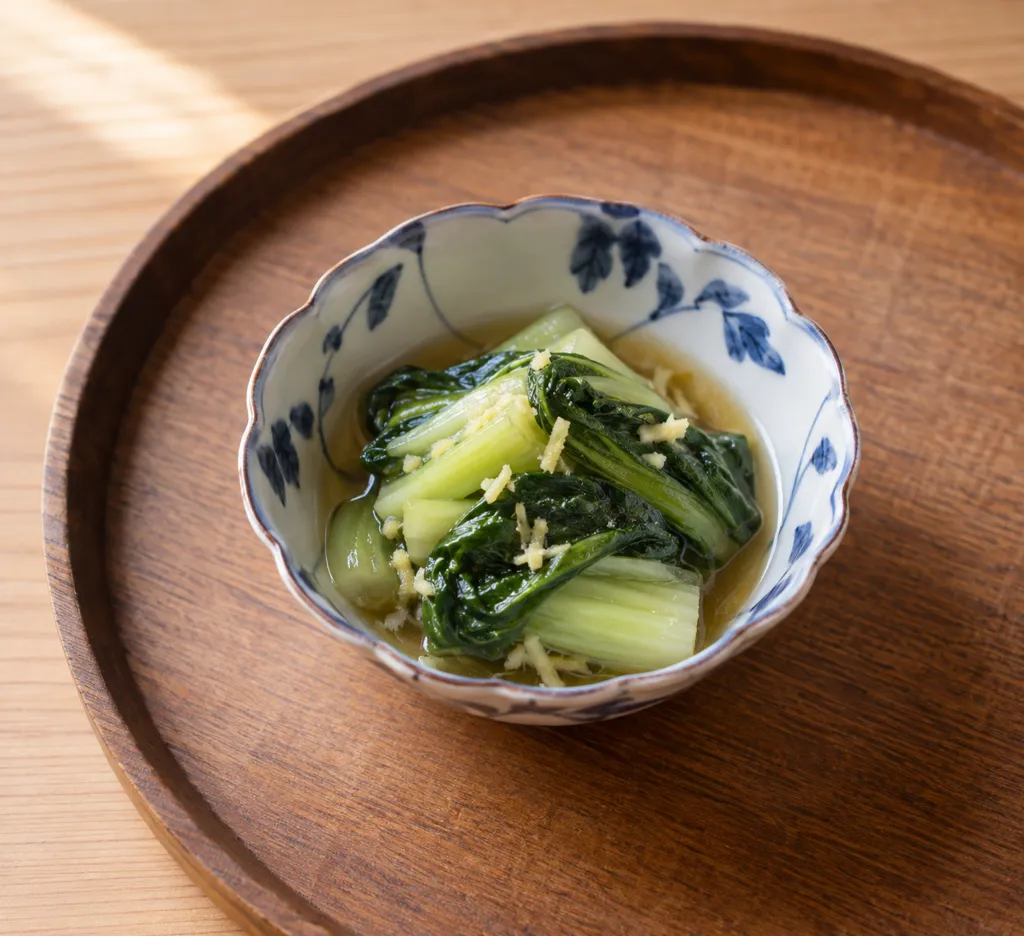 チンゲン菜のおひたしの完成イメージ