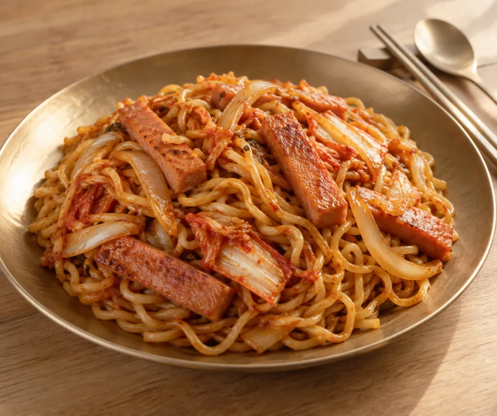 玉ねぎのキムチ焼きそばの完成イメージ