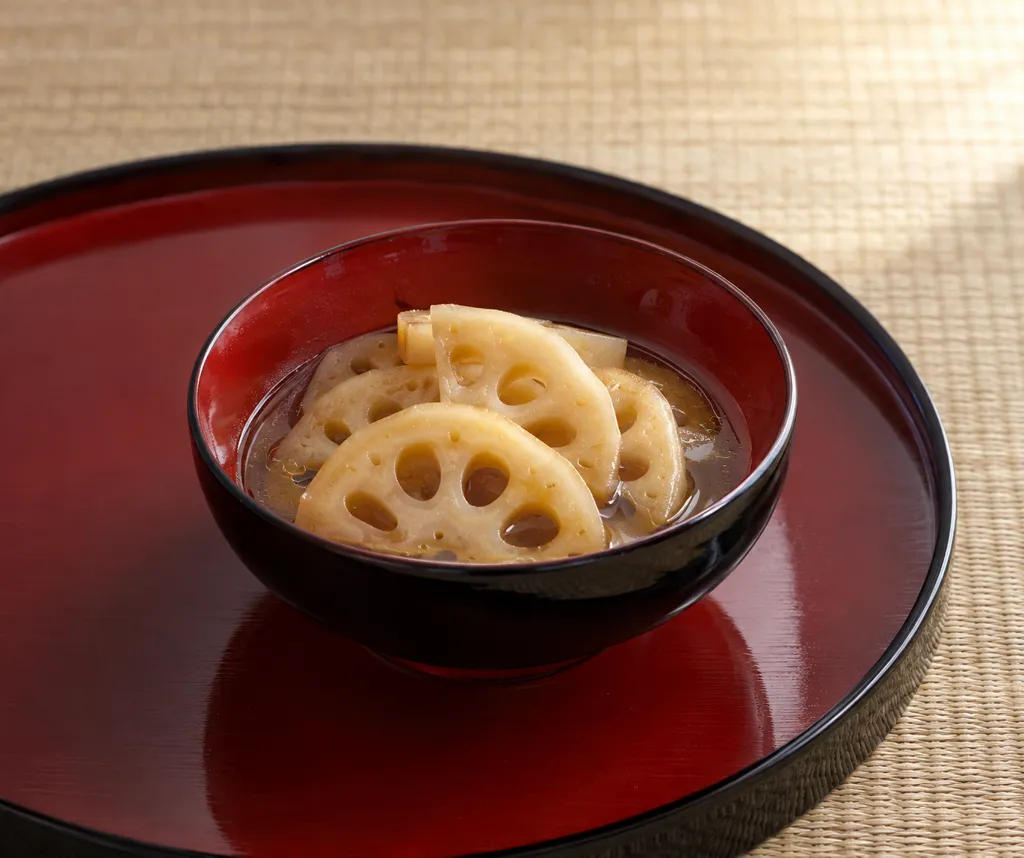 れんこんの煮びたし ごま油風味の完成イメージ