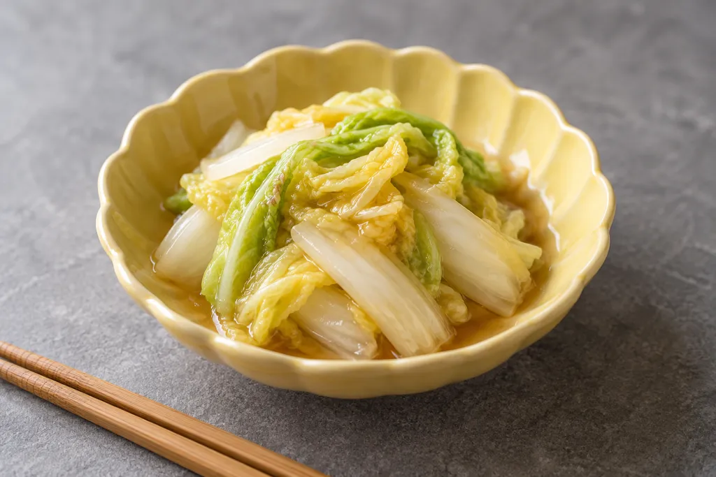 白菜の湯引きの完成イメージ