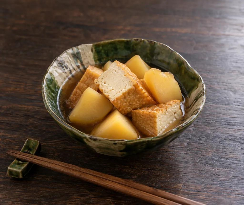 じゃがいもと厚揚げの含め煮の完成イメージ
