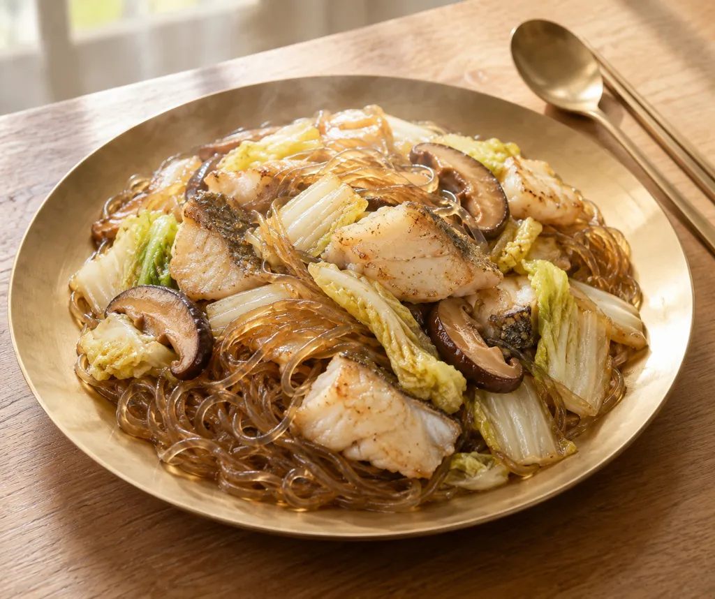 たらと白菜のチャプチェの完成イメージ