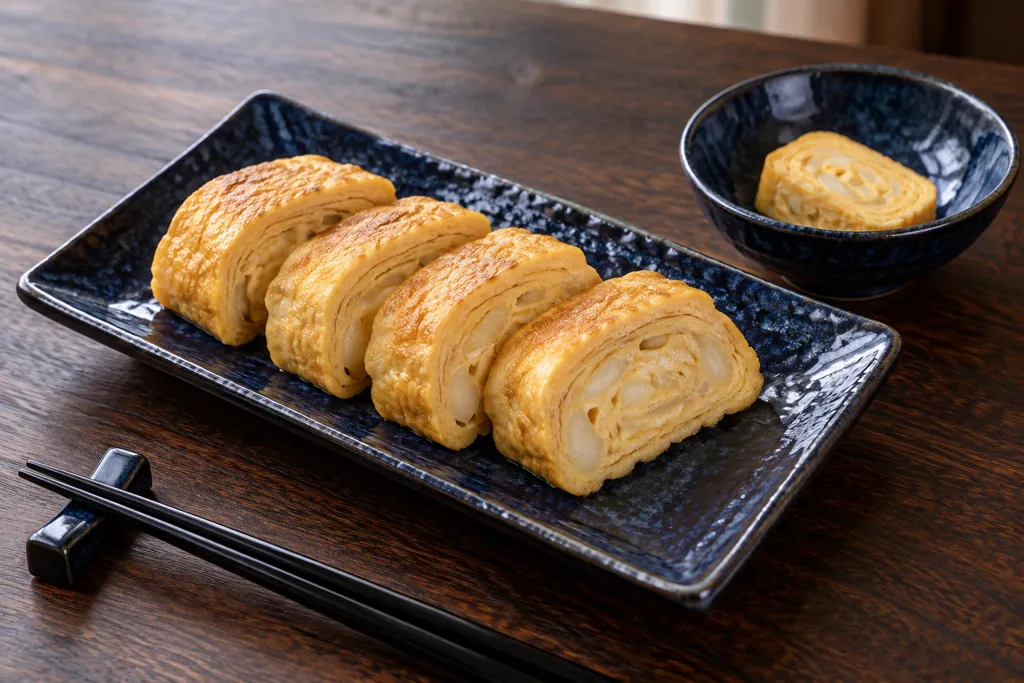 玉ねぎのだし巻き卵の完成イメージ