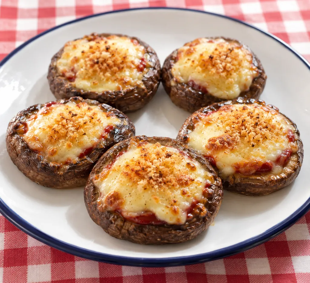 しいたけのチーズ詰め焼きの完成イメージ