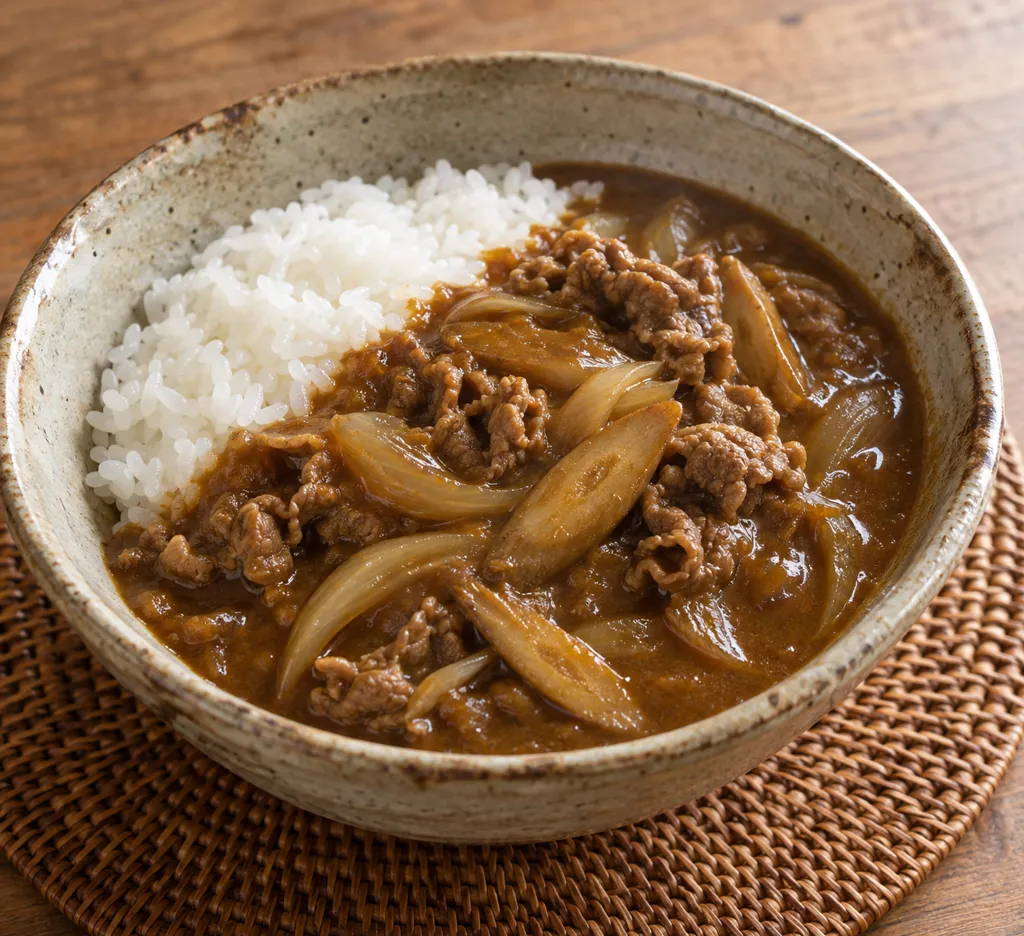 牛こま肉とごぼうの和風カレーの完成イメージ