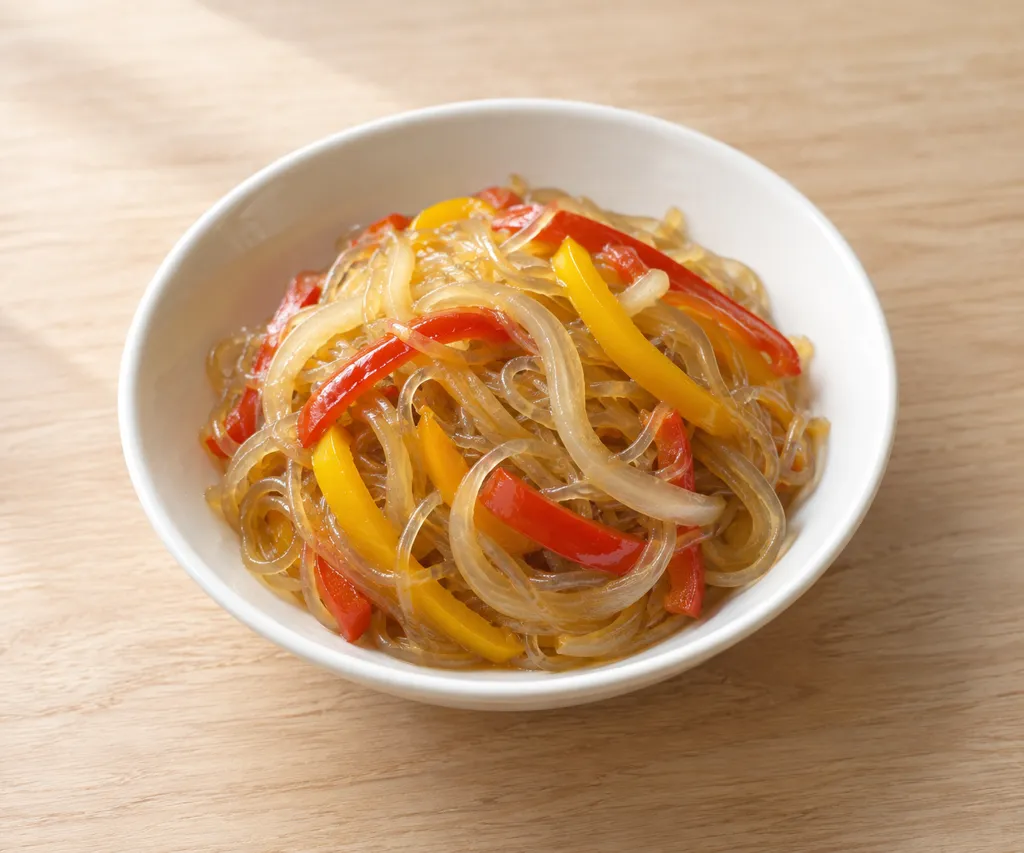 春雨とパプリカの中華炒めの完成イメージ