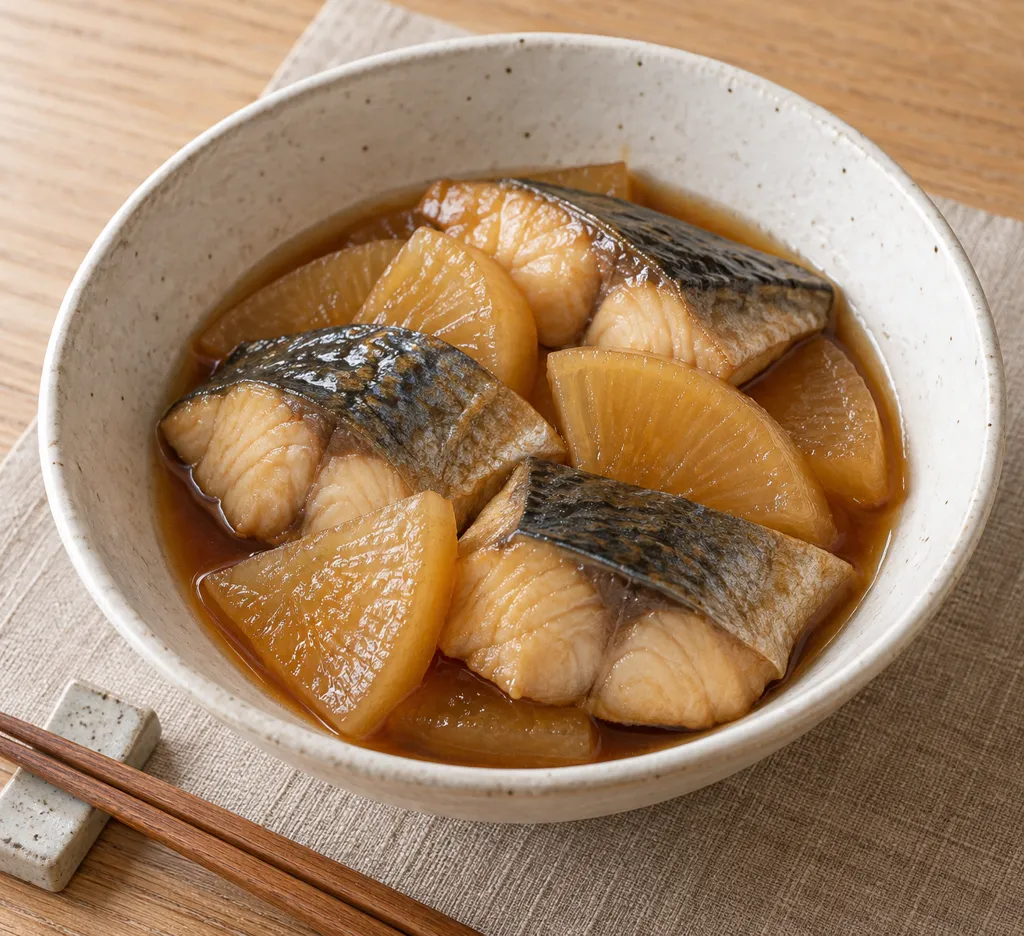 さわらと大根のしょうが煮つけの完成イメージ