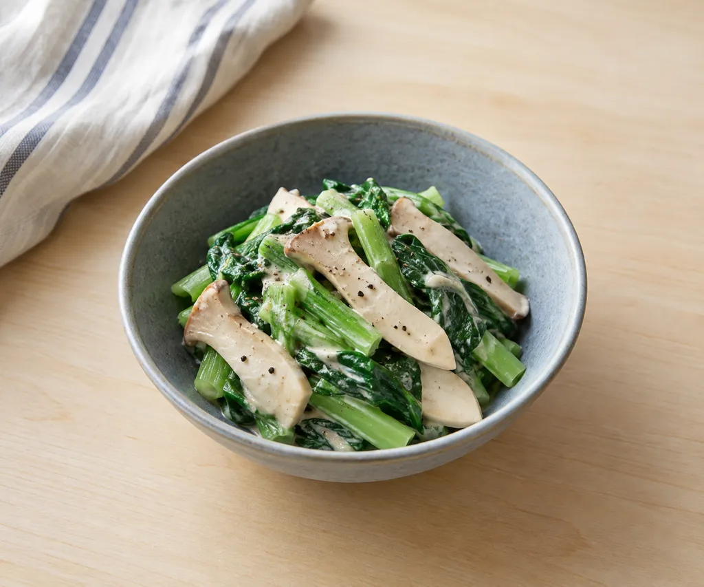 白菜としいたけのレンジ温野菜サラダの完成イメージ