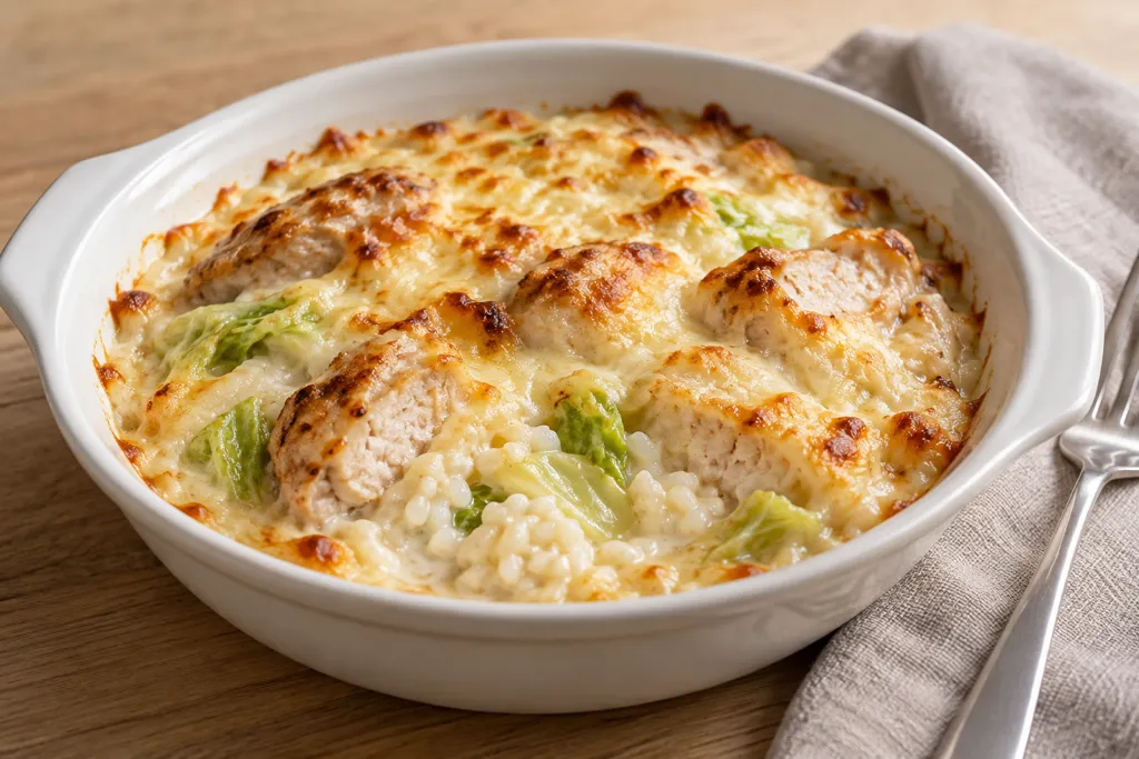 鶏団子と白菜のドリアの完成イメージ