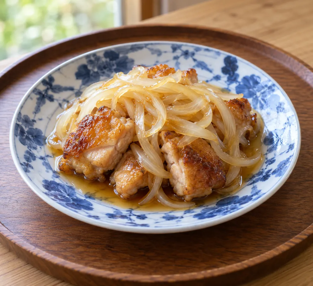 時短鶏もも肉と玉ねぎの南蛮漬けの完成イメージ