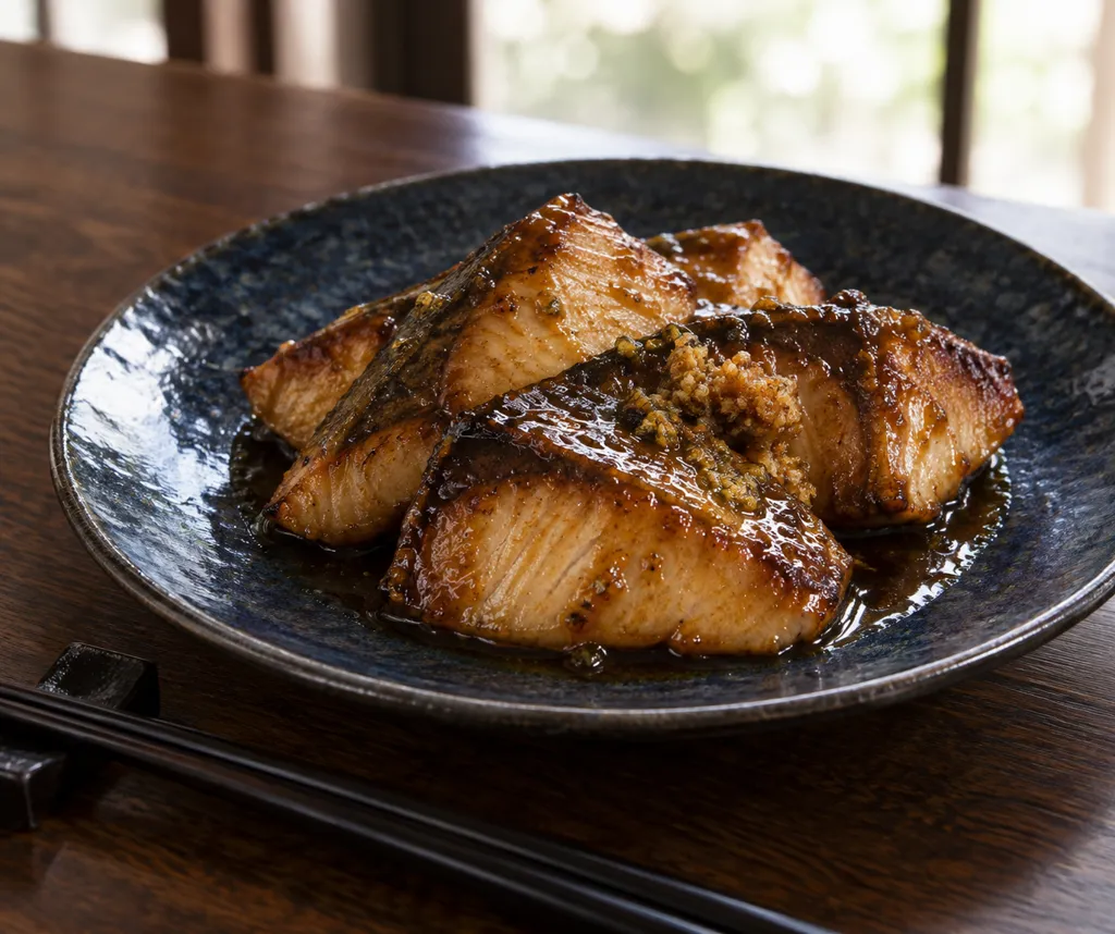 ぶりと柚子胡椒のしょうが焼きの完成イメージ