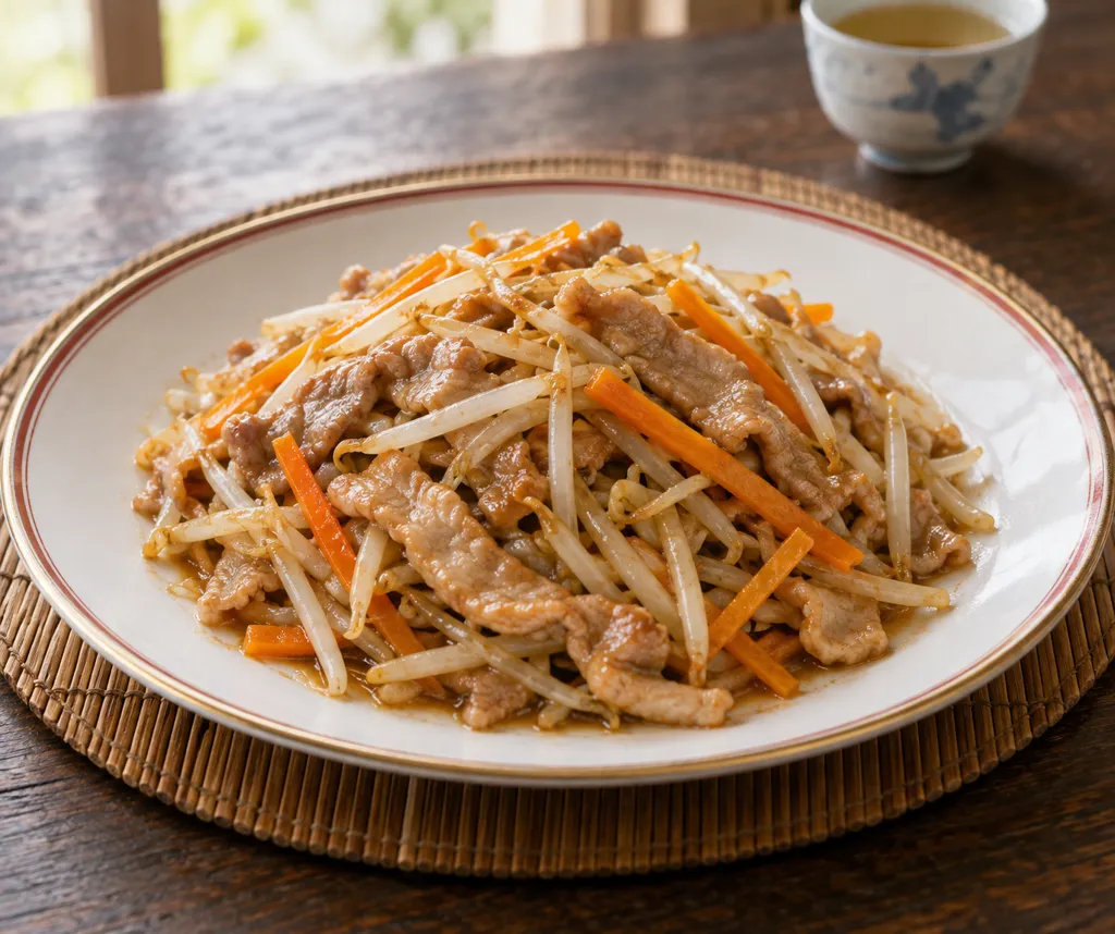 豚ロースともやしのにんじん入り中華炒めの完成イメージ