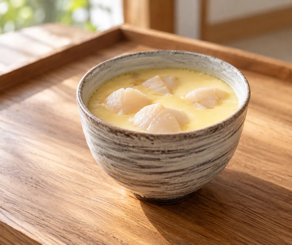 ほたての茶碗蒸しの完成イメージ