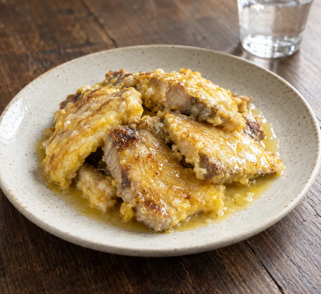 かつおと卵のレモンしょうが焼きの完成イメージ