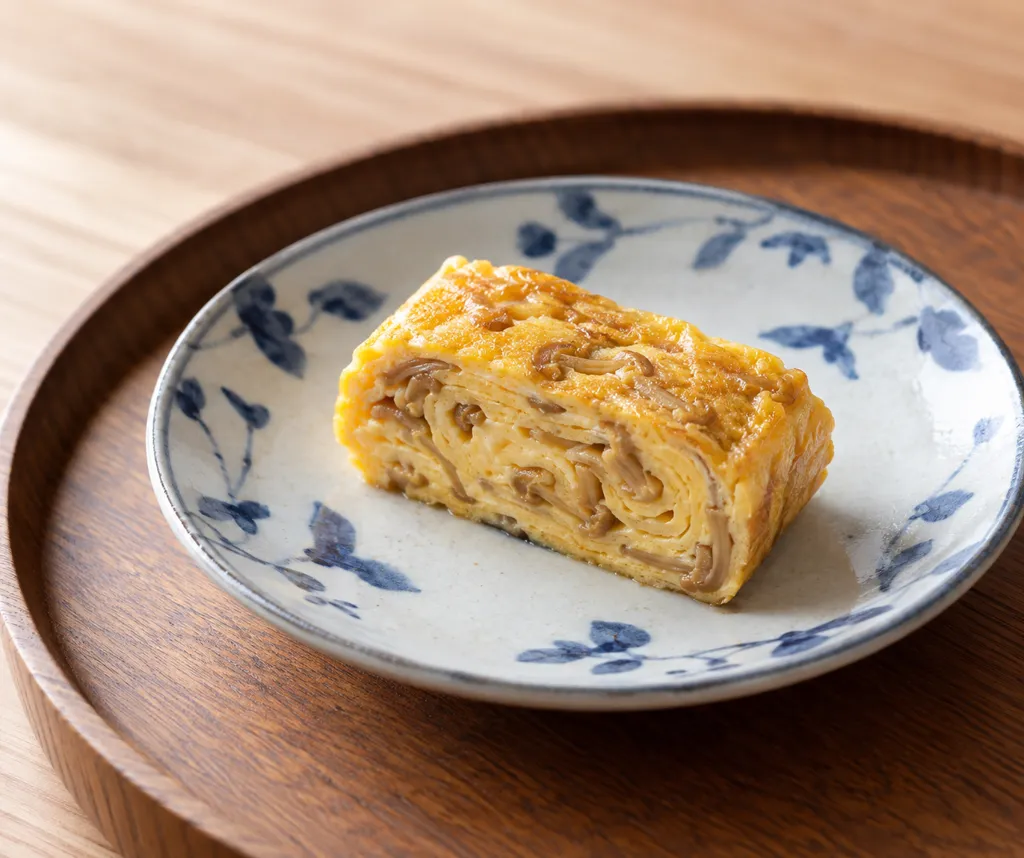 なめたけの厚焼き卵の完成イメージ