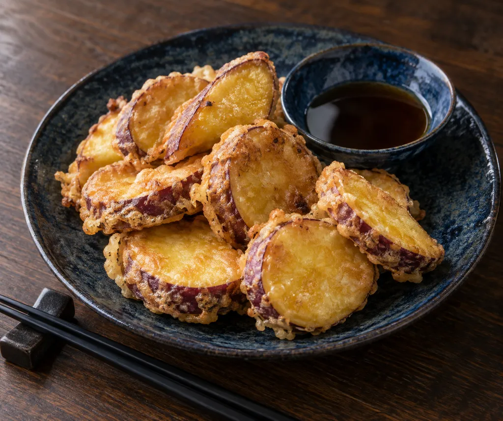 さつまいもの衣揚げ焼きの完成イメージ