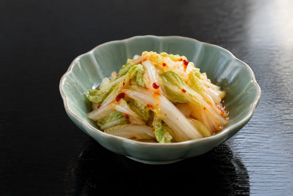 白菜の即席ピリ辛甘酢和えの完成イメージ