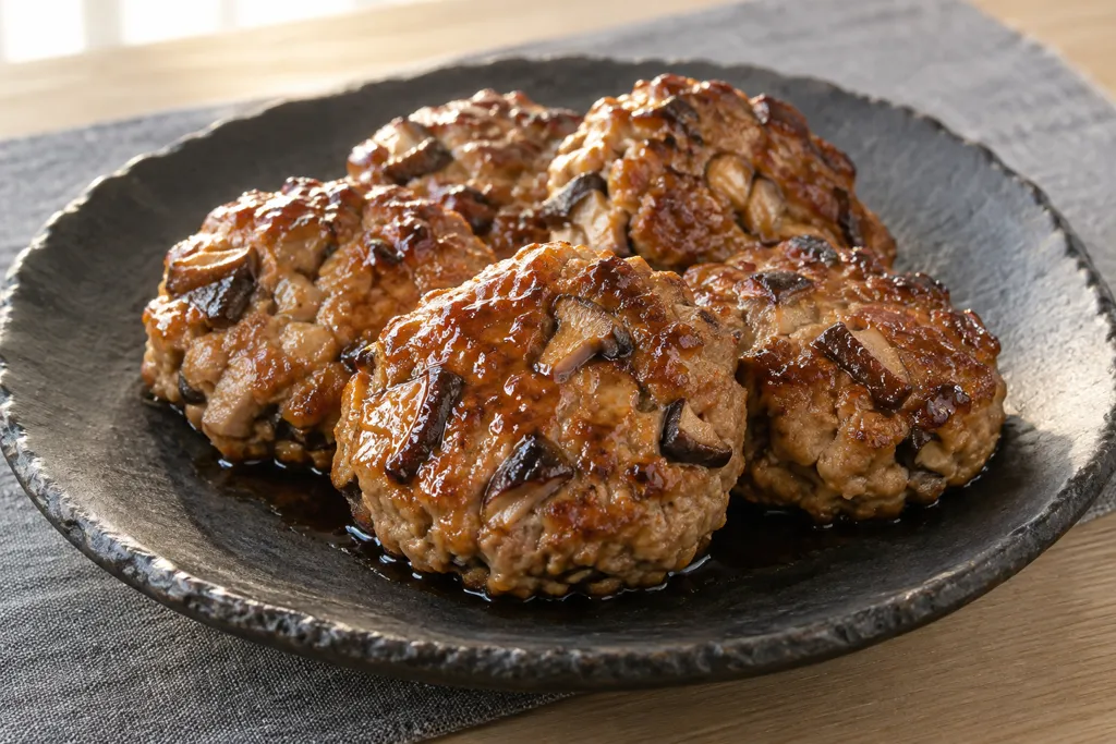 しいたけの豚つくね焼きの完成イメージ