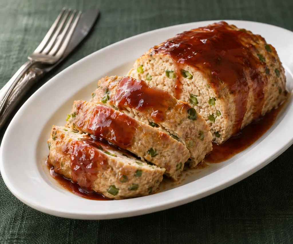 鶏ひき肉とピーマンのレンジミートローフの完成イメージ