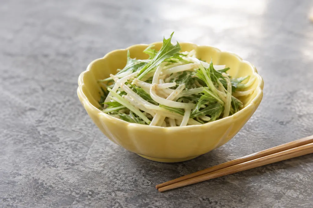 水菜ともやしの中華ごま味噌和えの完成イメージ