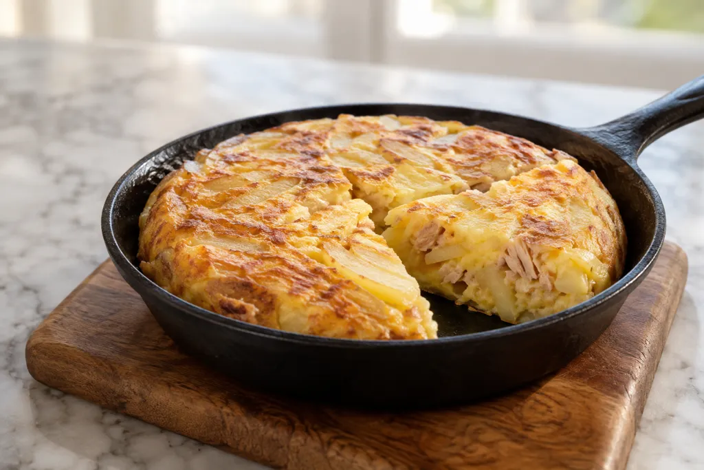 じゃがいもとツナのスペイン風卵焼きの完成イメージ