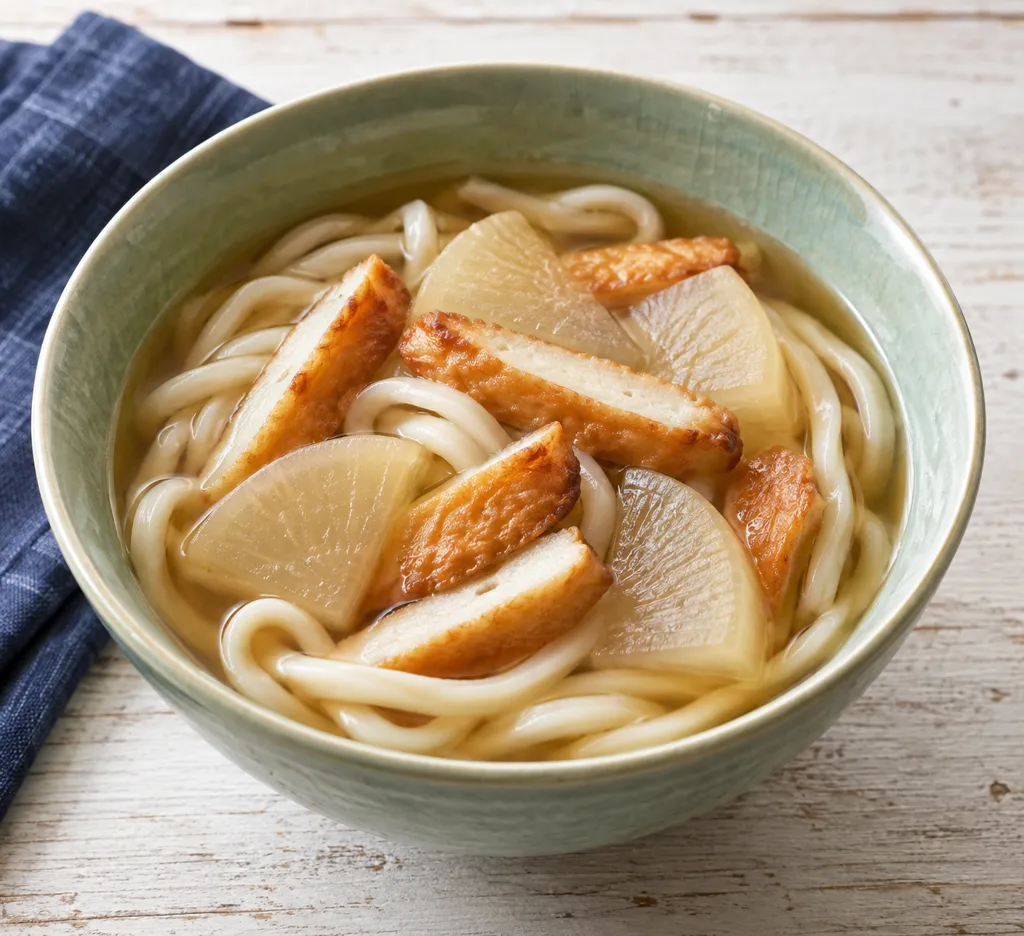 さつま揚げと大根のかけうどんの完成イメージ