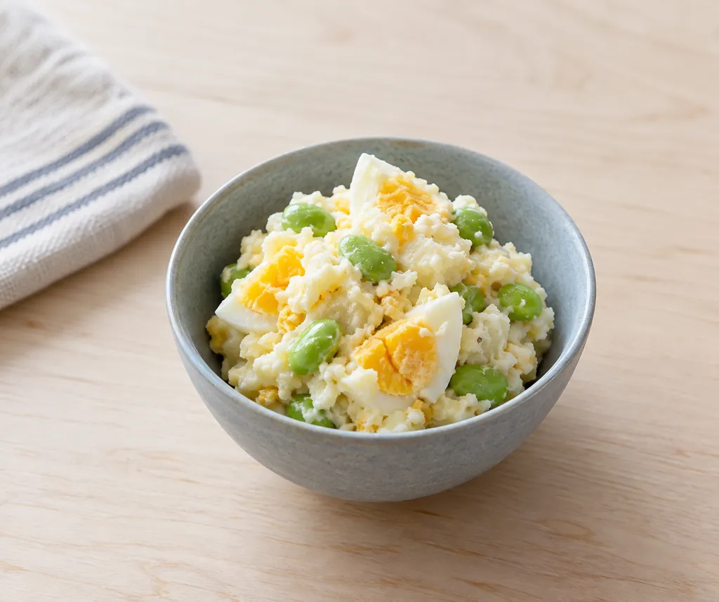 枝豆とゆで卵のポテトサラダの完成イメージ