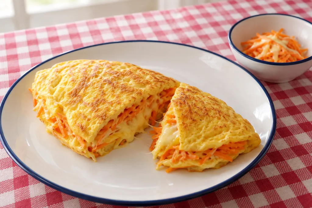 にんじんのチーズオムレツの完成イメージ