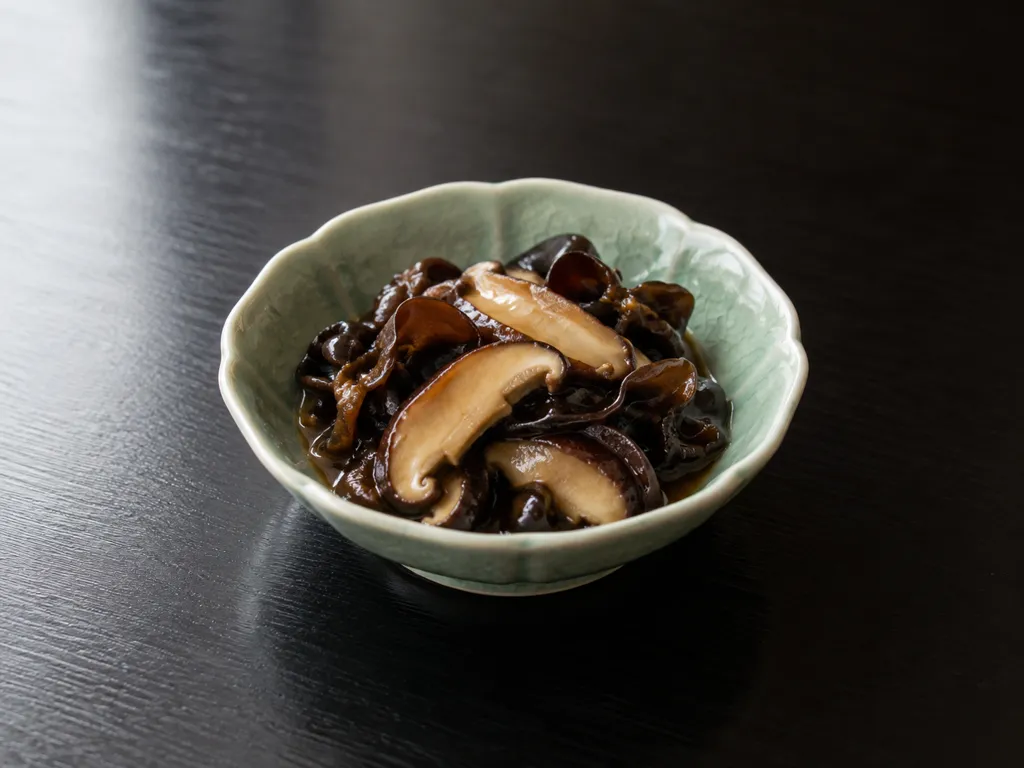 しいたけときくらげの中華蒸しの完成イメージ