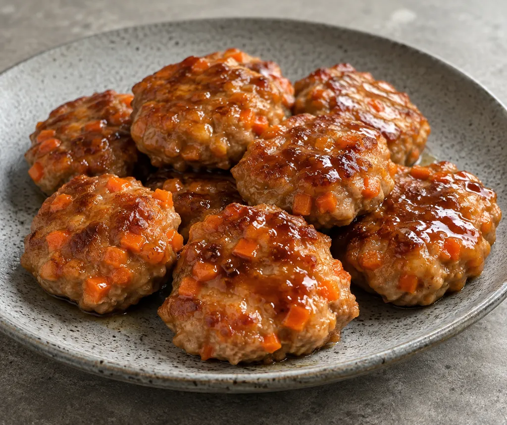 にんじんの甘辛肉だんごの完成イメージ
