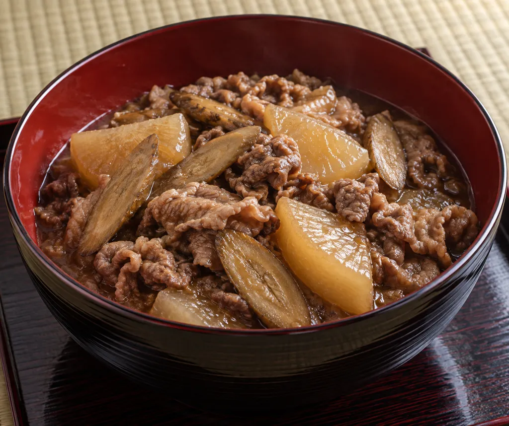 牛バラ肉と大根の味噌煮の完成イメージ